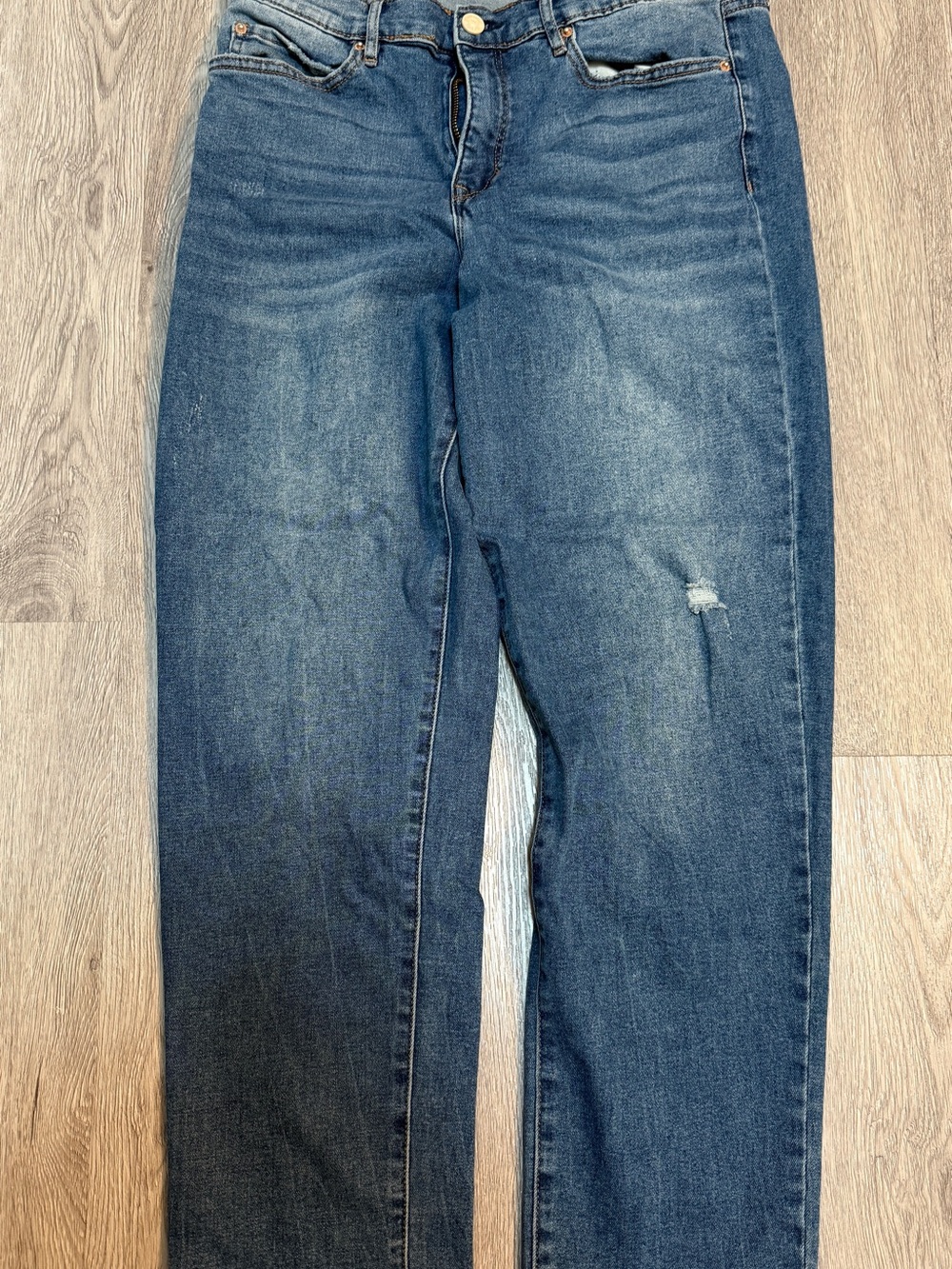 Nicole Miller SOHO Jeans Women's 10 High Rise Straight Blue Stretch Denim Office